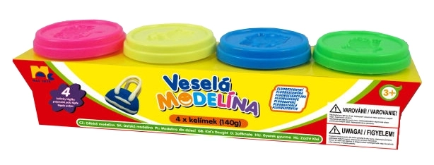 Modelina 4x 140g neonowe kolory