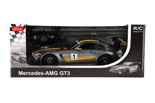 Auto RC Mercedes AMG GT3 plastikowy 35cm 2,4GHz na zdalne sterowanie na baterie w pudełku 44x18x23cm