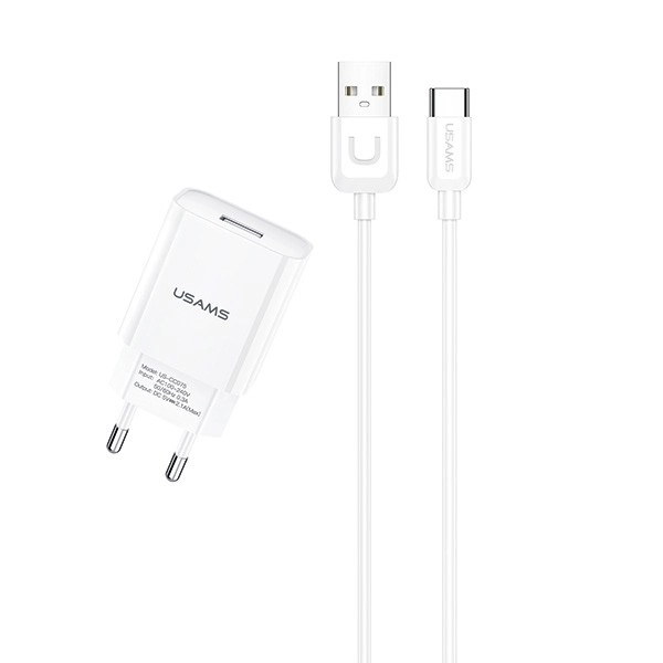 Ładowarka sieciowa USB z kablem USB-C 2,1A