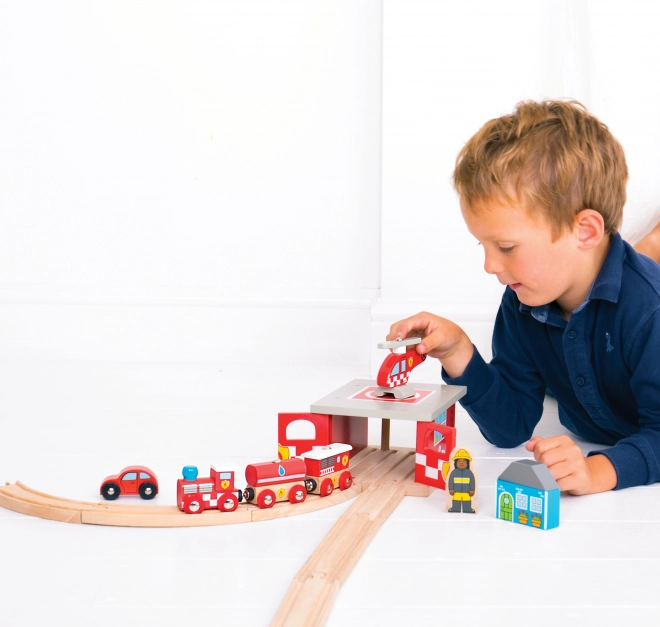 Bigjigs Rail Depo strażacka stacja