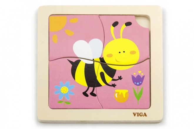Drewniane puzzle pszczółka firmy Viga