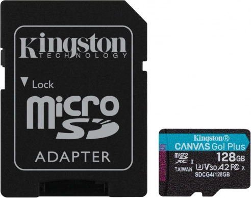 Karta microSD 128 GB Kingston Canvas Go! Plus A2 U3 V30 z adapterem