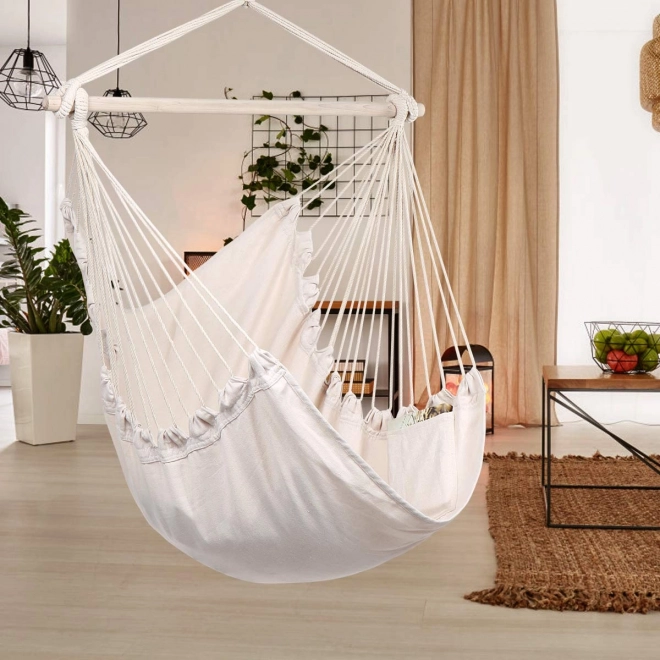 MODERN HOME Wiszące krzesło hamakowe z 2 poduszkami