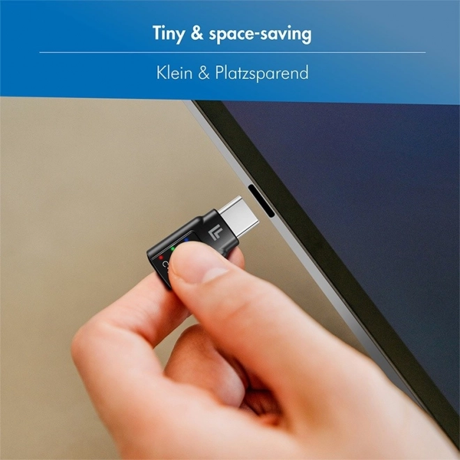 Adapter audio USB-C/M na 3.5mm/F z DAC i EQ