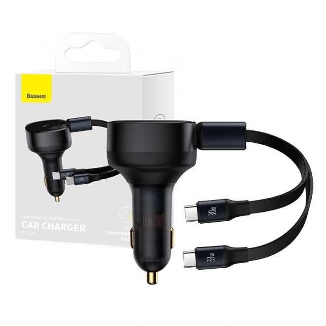 Baseus ładowarka samochodowa z kablem USB-C, 33 W