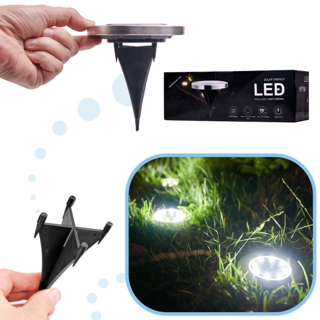 Solarne ogrodowe oświetlenie LED - 12 sztuk