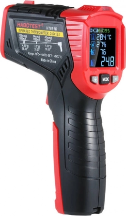 Cyfrowy pirometr laserowy Habotest HT651D, miernik wilgotności