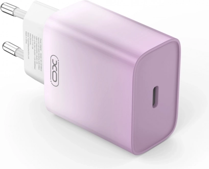 Ładowarka ścienna XO USB‑C PD 30 W fioletowa