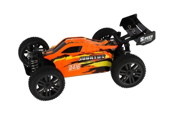 Samochód RC Buggy Bonzai Jubatus terenowy 30cm plastik 2,4GHz na baterie + 2x dodatkowy pakiet w pudełku 40x14x21 – Pomarańczowe