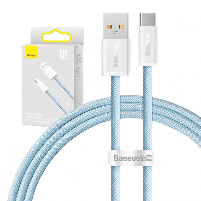 Kabel USB na USB-C Baseus Dynamic, 100 W, 1 m, niebieski