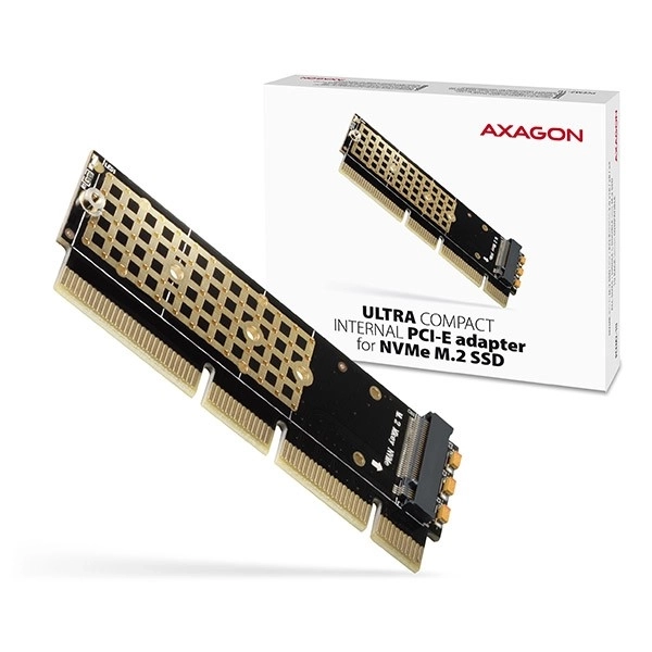 PCEM2-1U wewnętrzny adapter PCIe x16/x8/x4, slot M.2 NVMe M-key, 1U