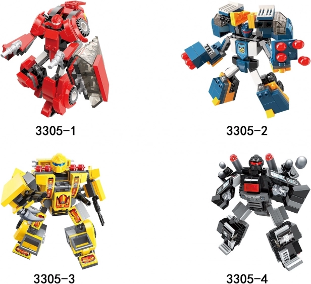 Qman klocki Blast Ranger zestaw 4 robotów