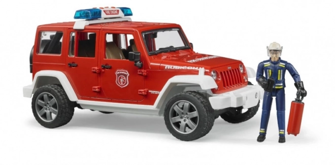Bruder Czerwony JEEP WRANGLER Straż Pożarna z figurką i akcesoriami