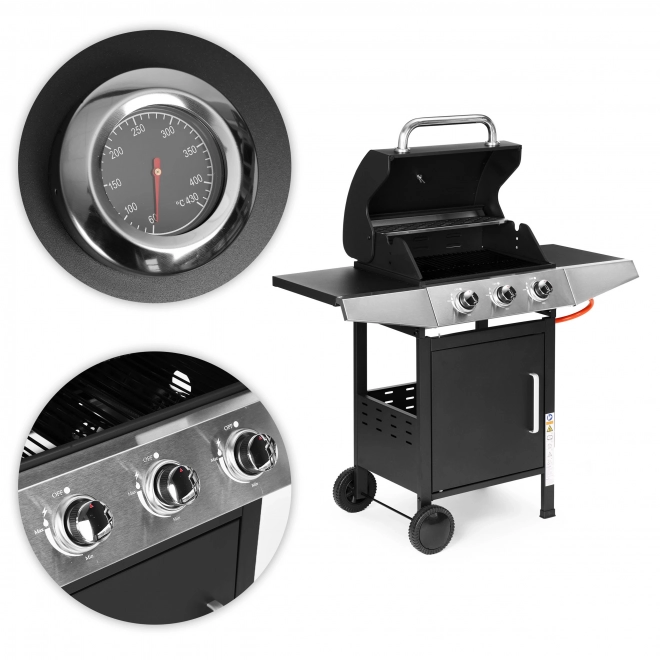 Gazowy grill ogrodowy z 3 palnikami