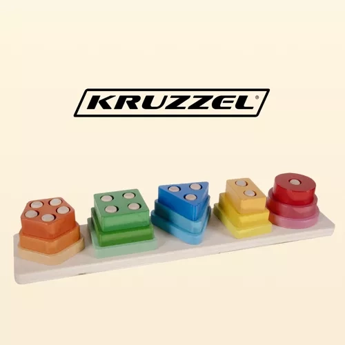 Kruzzel drewniany sorter puzzle 22492