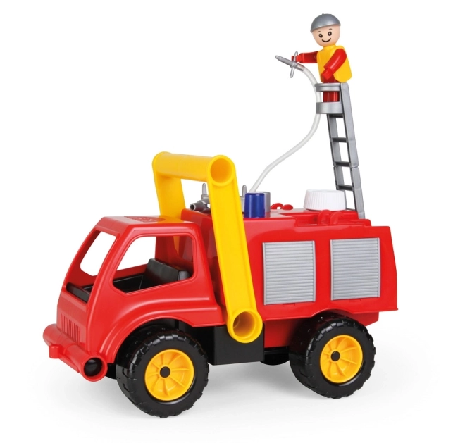 Sikające strażackie auto z figurką