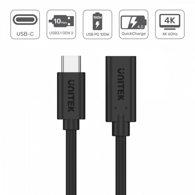 Uniwersalny kabel przedłużający USB-C Unitek 1m