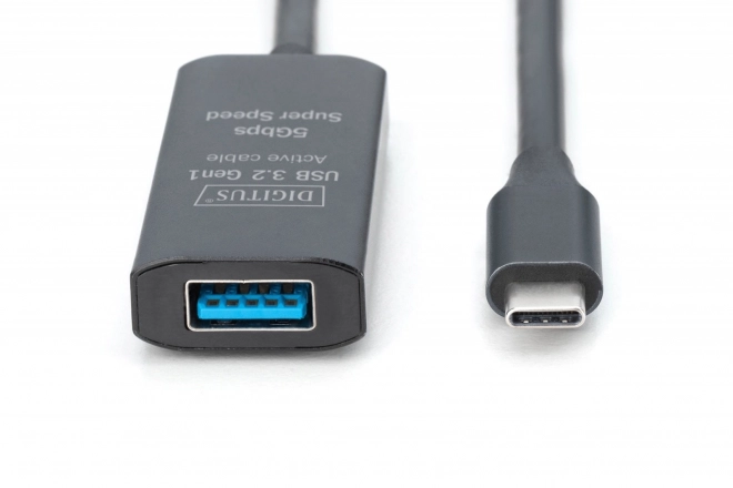 Aktywny kabel przedłużający USB 3.2 Gen1 5Gbps USB-C - USB-A, 5m