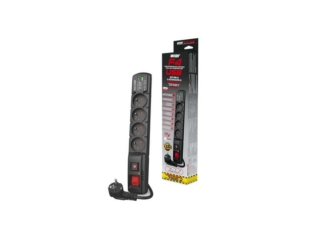 Ochrona przed przepięciami Acar F4 USB A+C 1,5m