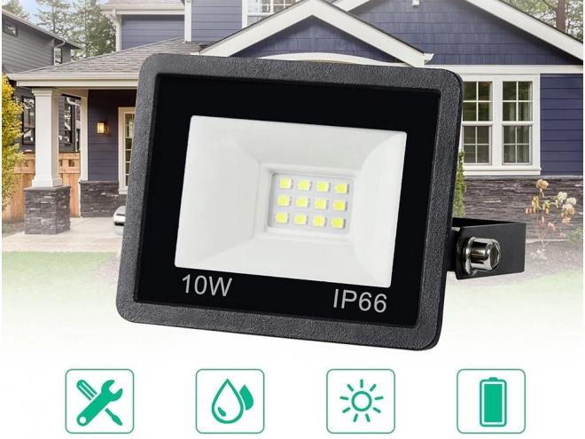 Zewnętrzny reflektor halogenowy LED 10W 6000K wodoodporny