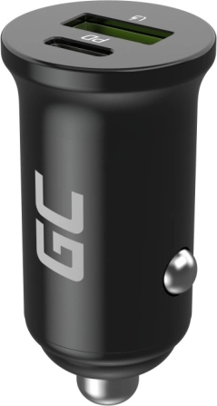 ładowarka samochodowa GREEN CELL PowerRide Nano38 38 W, USB‑C + USB‑A z Power Delivery 3.0 i Ultra Charge