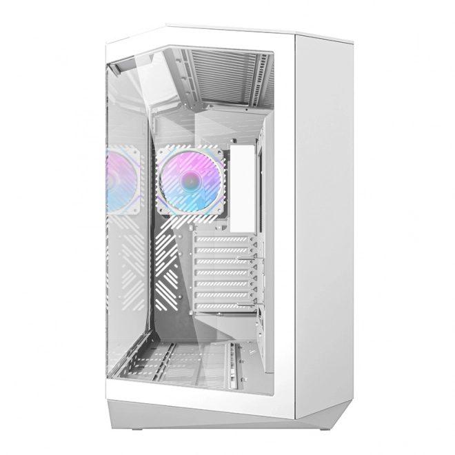 Obudowa komputerowa Darkflash z wentylatorami RGB i uchwytem na GPU biała