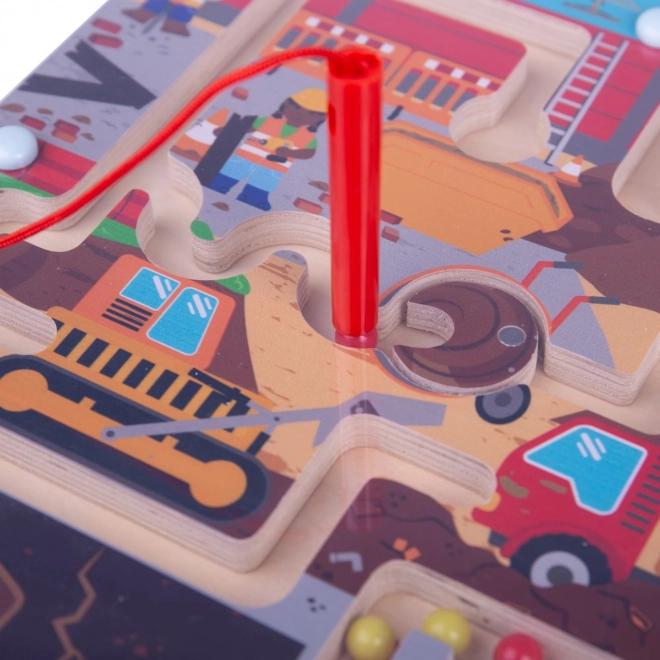 Bigjigs Toys Magnetyczny labirynt Plac Budowy