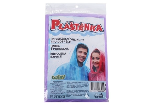 Uniwersalna peleryna przeciwdeszczowa dla dorosłych z kapturem