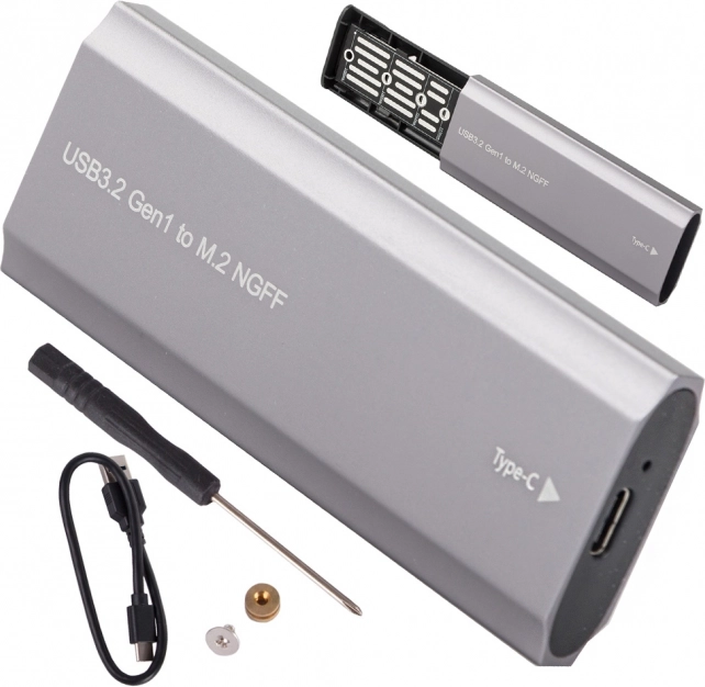Zewnętrzna obudowa dla SSD M.2 SATA NGFF z USB‑C (USB 3.2 Gen1)