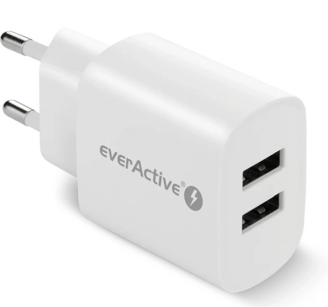 Ładowarka do sieci 2X USB 2,4A biała
