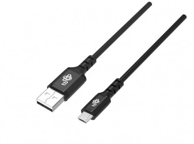 USB kabel TB 1m silikonowy czarny z szybkim ładowaniem