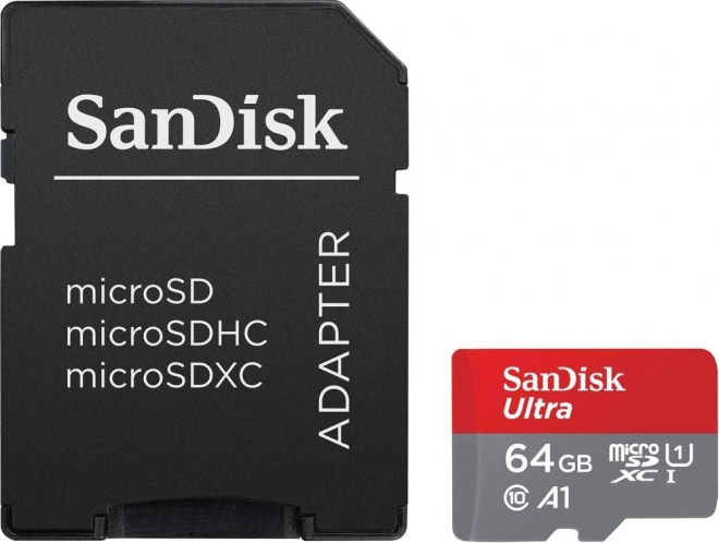 Karta SanDisk Ultra microSDXC 64GB A1 z adapterem