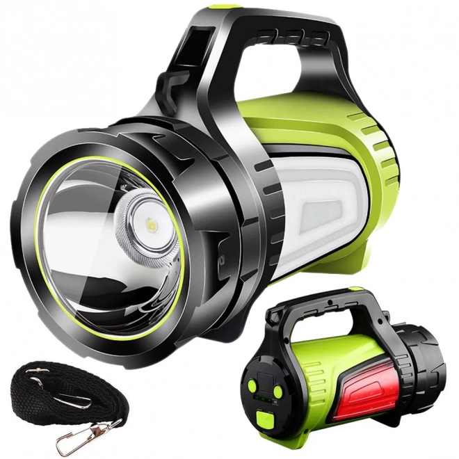 Ładowalny reflektor LED z latarką i powerbankiem