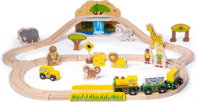 Drewniana kolejka Safari BIGJIGS RAIL
