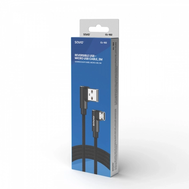 Kabel z dwustronnym złączem USB Micro USB - USB A 2m