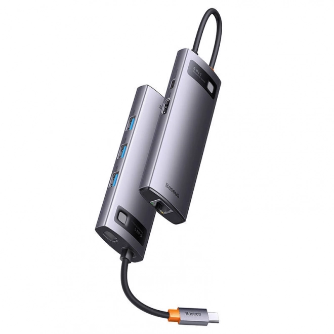 Baseus StarJoy 6v1 USB-C hub z wieloma złączami
