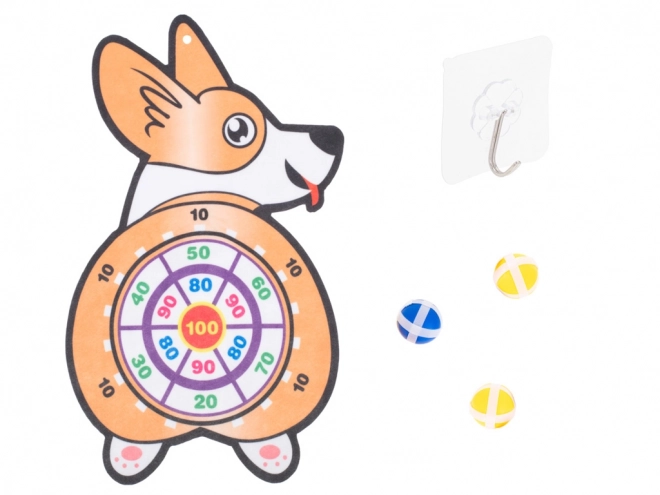 Dziecięca gra Corgi tarcza z suchymi piłeczkami