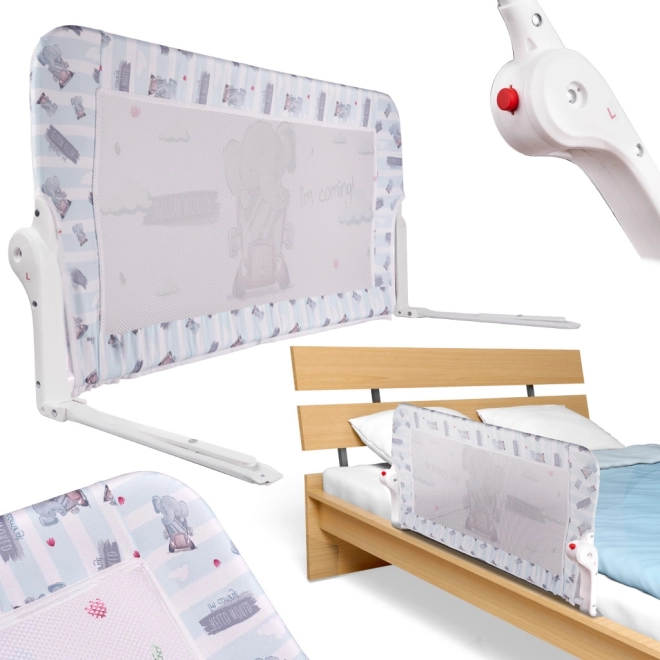 Ochronna barierka do łóżka 90 cm dla dzieci – Słonik