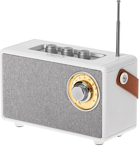 Głośnik Bluetooth CR1902 FM USB-C biały