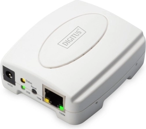Serwer wydruku 1xUSB 2.0, 1xRJ45 Fast Ethernet 10/100Mbps