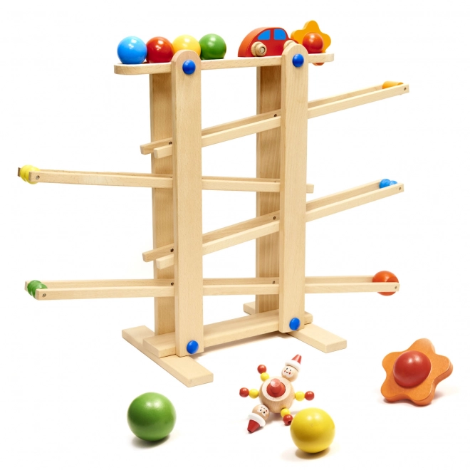 Drewniany tor kulkowy Montessori XXL