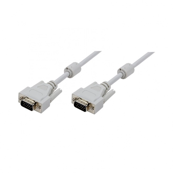 Kabel VGA 3m z podwójnym rdzeniem ferrytowym Szary