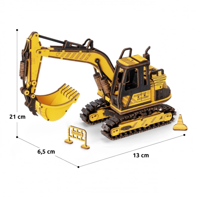 RoboTime drewniane 3D puzzle - Koparka
