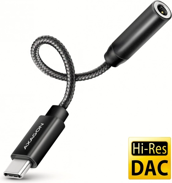 Zewnętrzna karta dźwiękowa USB‑C AXAGON ADA‑HC 32‑bitowy DAC z gniazdem 3,5 mm (384 kHz)