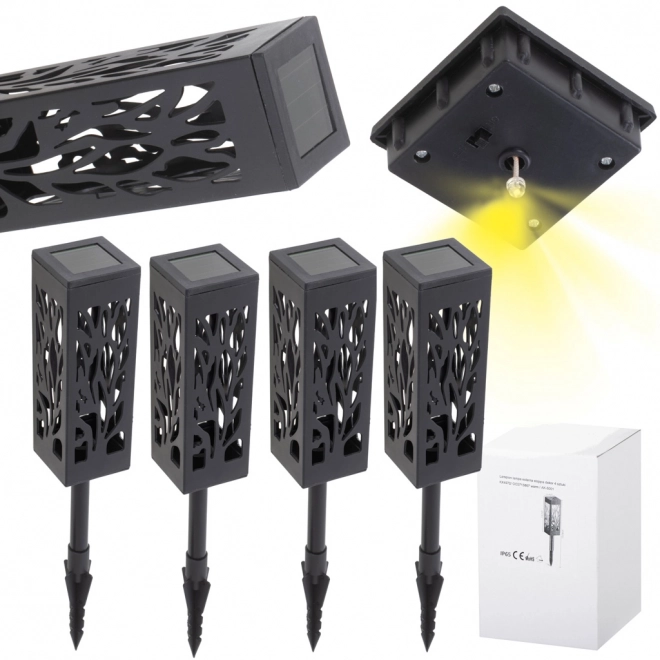 Solarnie dekoracyjne lampy ogrodowe 4 sztuki