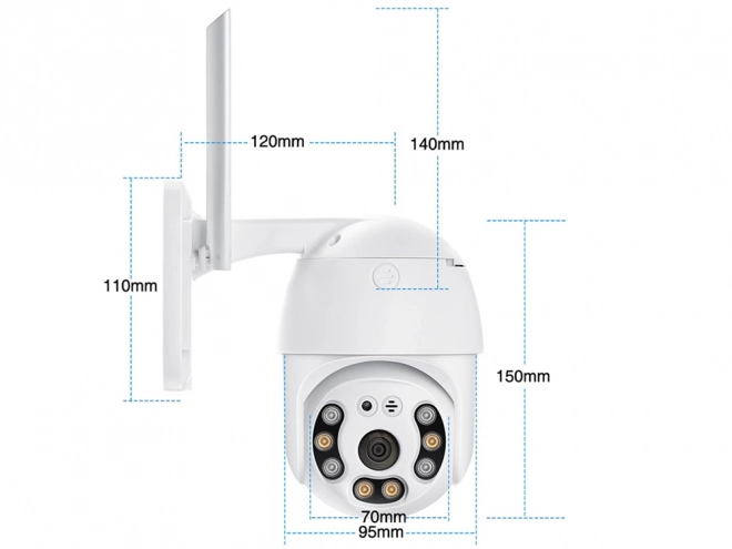 Zewnętrzna inteligentna kamera WiFi Full HD z zoomem optycznym