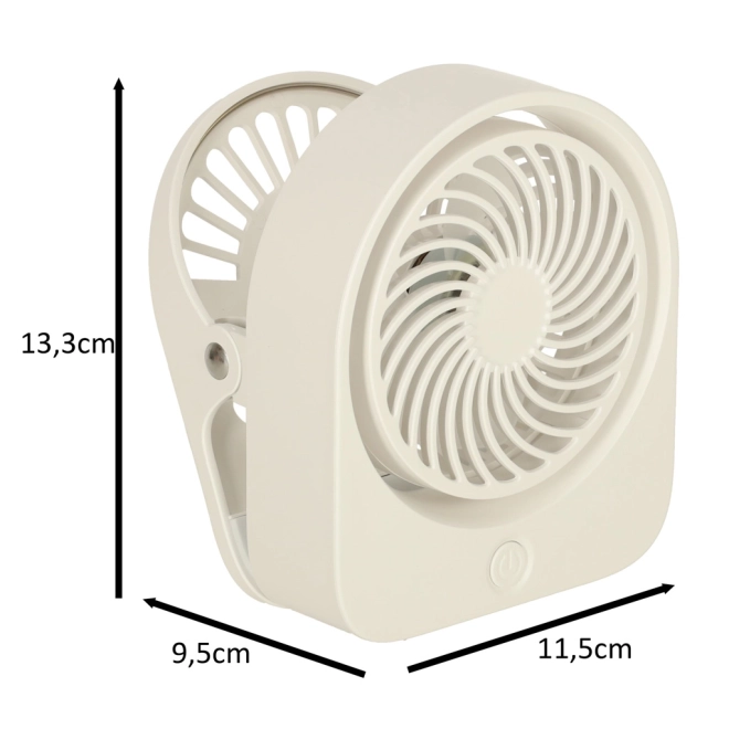 Bezprzewodowy USB wentylator stołowy 11,5 cm biały