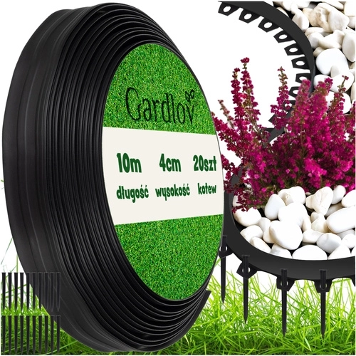 Ogrodowy obrzeże 4 cm x 10 m Gardlov czarny