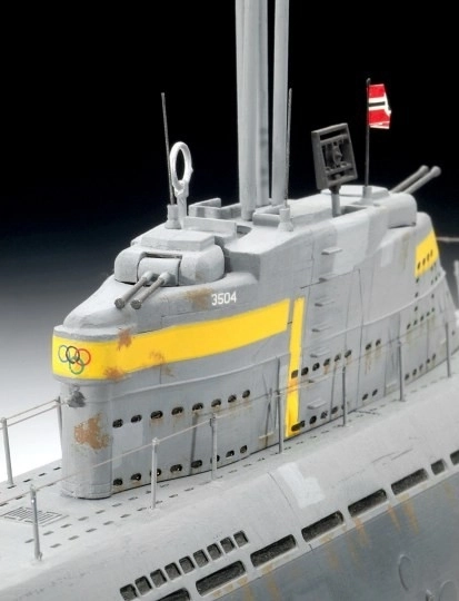 Plastikowy model niemieckiej łodzi podwodnej TYP XXI 1/144