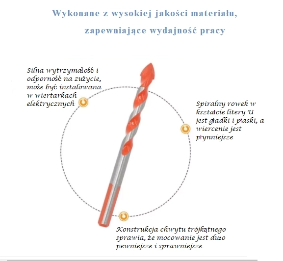 Uniwersalny wiertło 6 mm - 1szt